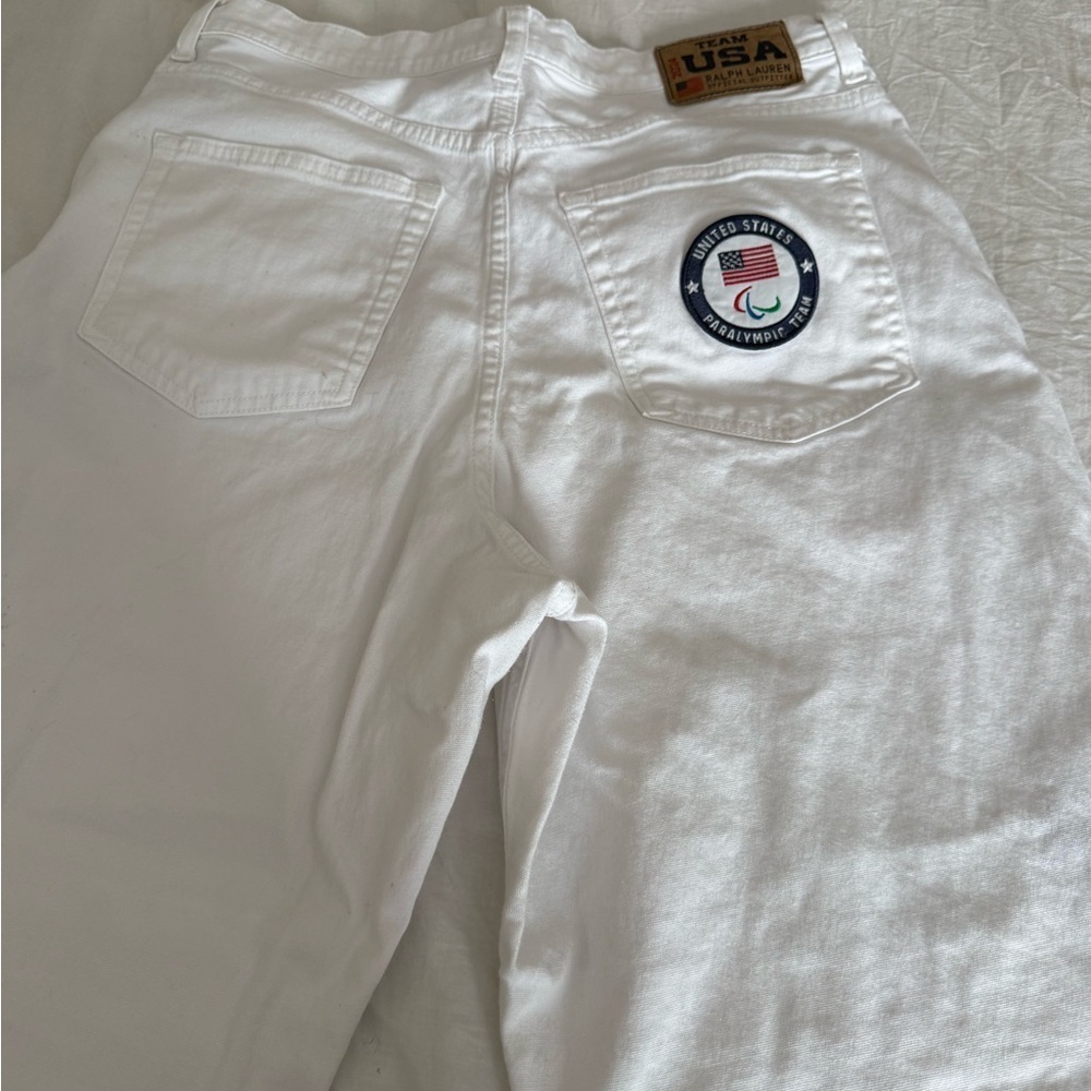 Ralph Lauren White USA Olympic Patch Jean - Picture 7 of 16